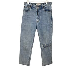 Abercrombie & Fitch distressed the ankle straight ultra high rise jeans size 26R